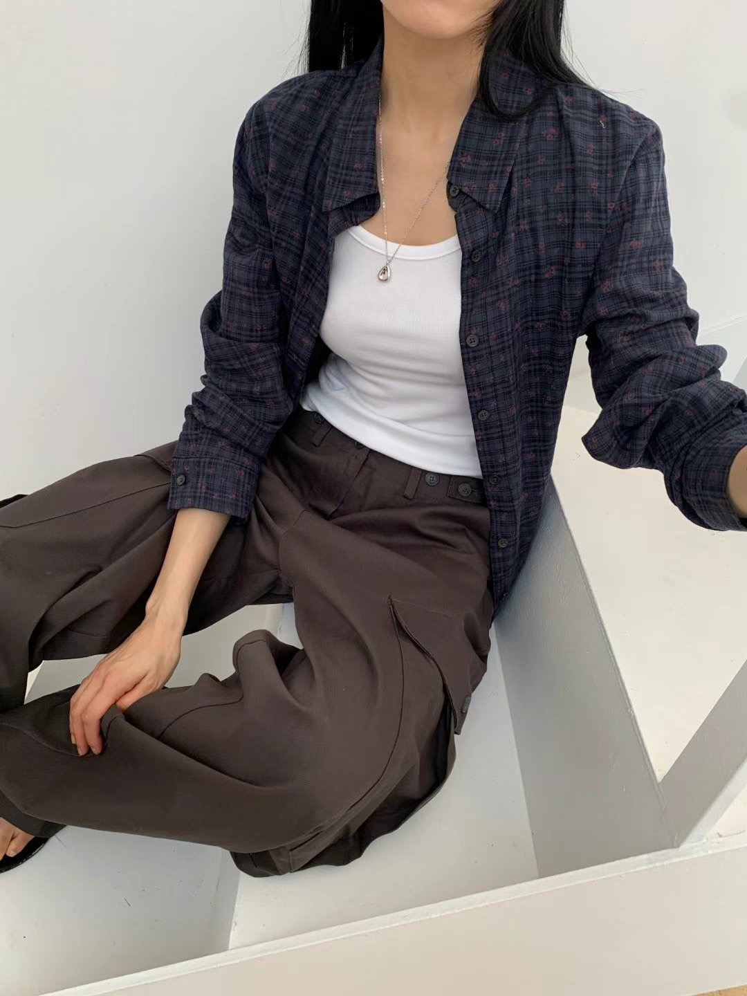 DIPPING韓國㊣直郵東大門代購女裝新款休閑時尚推薦襯衫蕾絲衫DIPPING襯衫/蕾絲衫