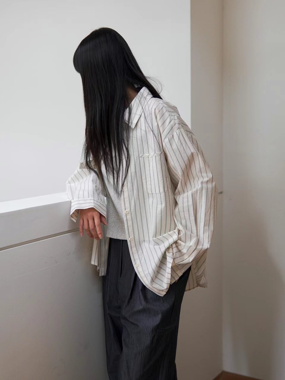 MORNBAKER韓國直郵㊣女裝新款推薦25春夏人氣休閑襯衫蕾絲衫MORNBAKER襯衫/蕾絲衫