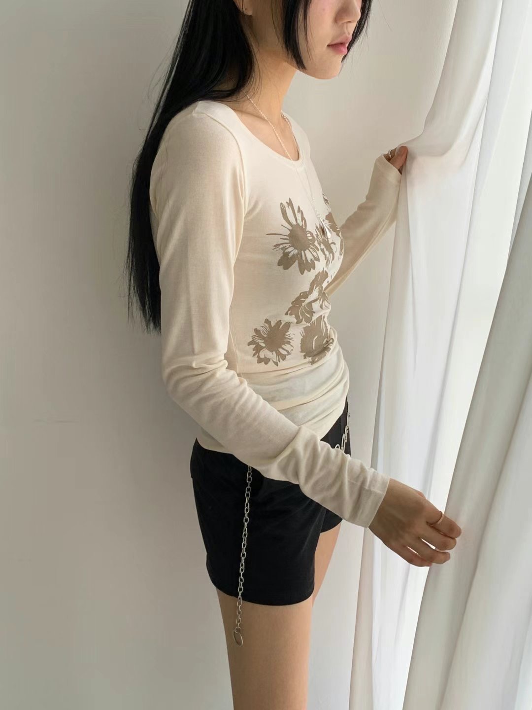 DIPPING韓國㊣直郵東大門代購女裝新款休閑人氣推薦長袖T恤DIPPING長袖T恤
