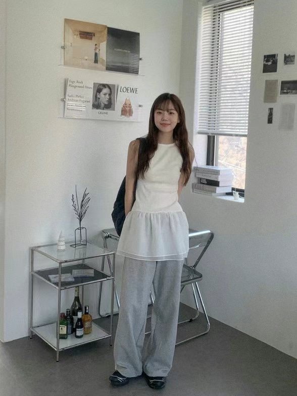 THEBARN韓國直郵㊣女裝新款人氣休閑熱賣時尚推薦25春夏吊帶背心THEBARN吊帶/背心