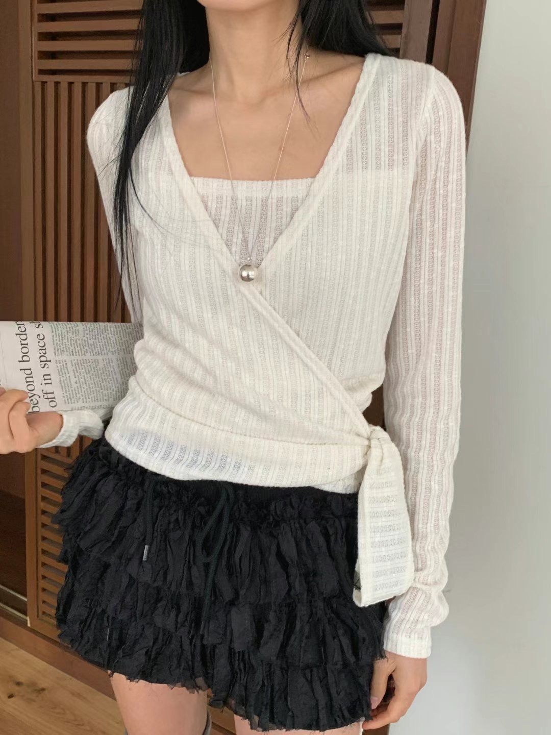 DIPPING直郵韓國代購㊣女裝新款休閑25春夏熱賣時尚推薦針織衫DIPPING針織衫