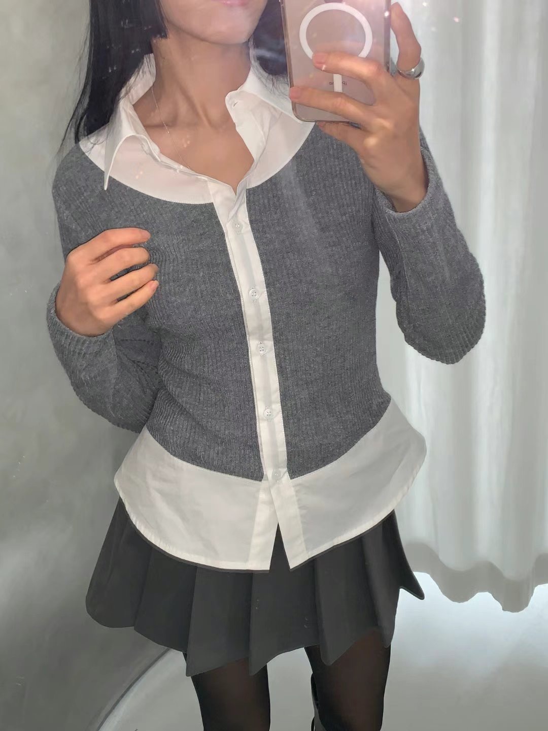 DIPPING韓國直郵㊣女裝新品時尚休閑25春夏推薦人氣熱賣針織衫DIPPING針織衫