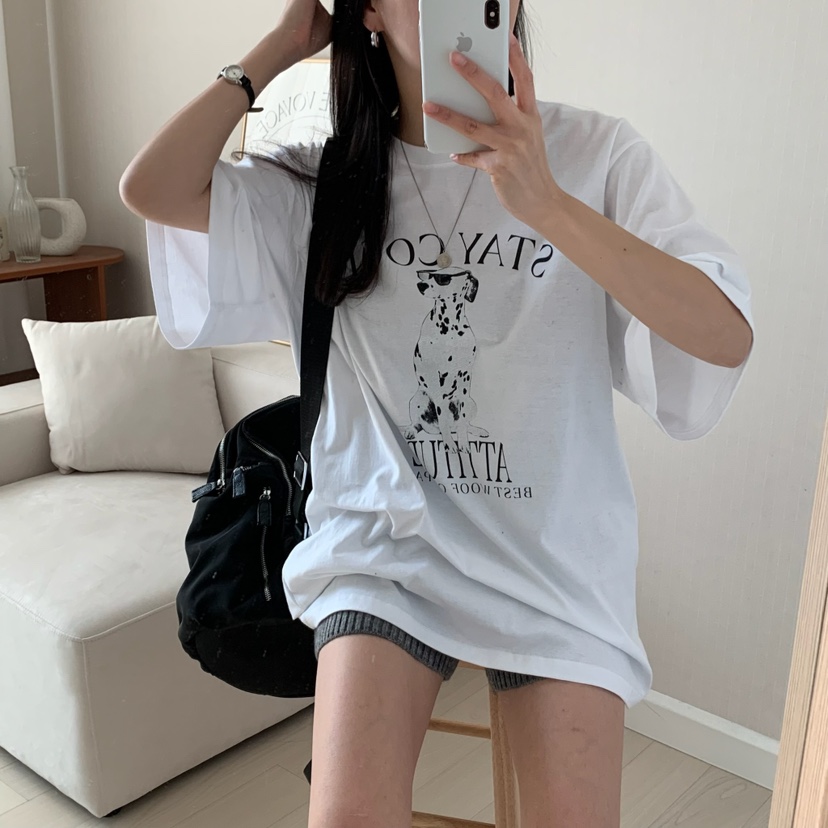 FROMJINI韓國直郵㊣東大門實拍女裝新品休閑25春夏熱賣推薦T恤FROMJINIT恤圖色2