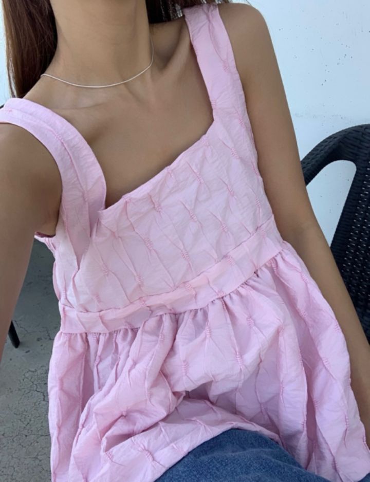 STAY HERE韓國直郵㊣女裝新款推薦25春夏休閑時尚吊帶背心STAY HERE吊帶/背心