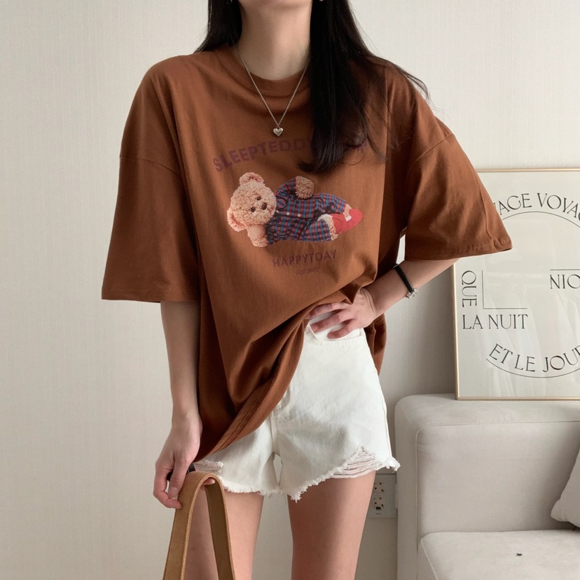 HELLO JINI韓國㊣直郵東大門代購女裝新款推薦熱賣25春夏T恤HELLO JINIT恤圖色2
