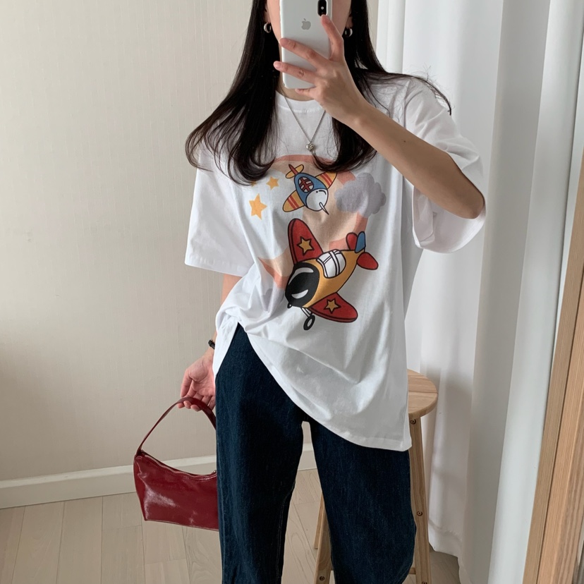 FROMJINI直郵韓國代購㊣女裝新款推薦25春夏人氣熱賣休閑T恤FROMJINIT恤