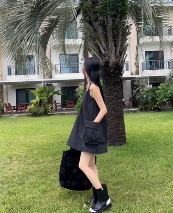 STAY HERE韓國㊣直郵東大門代購女裝新款25春夏連衣裙口袋STAY HERE連衣裙