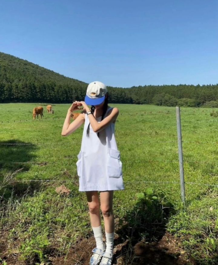 STAY HERE韓國㊣直郵東大門代購女裝新款25春夏連衣裙口袋STAY HERE連衣裙