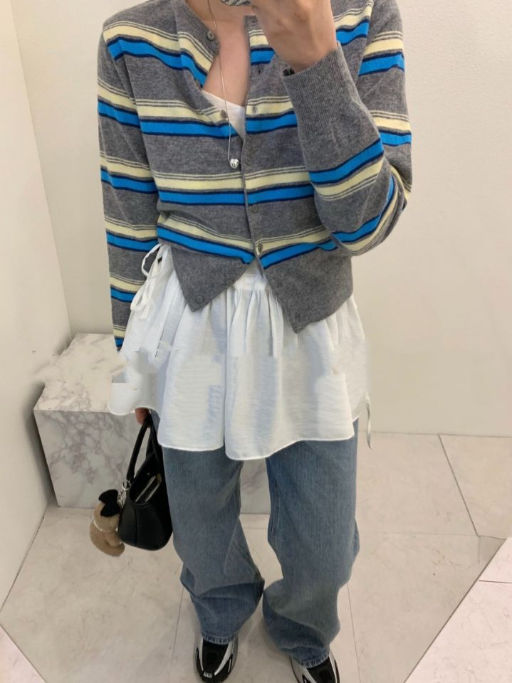 STAY HERE韓國㊣直郵東大門代購女裝新品休閑25春夏針織衫STAY HERE針織衫