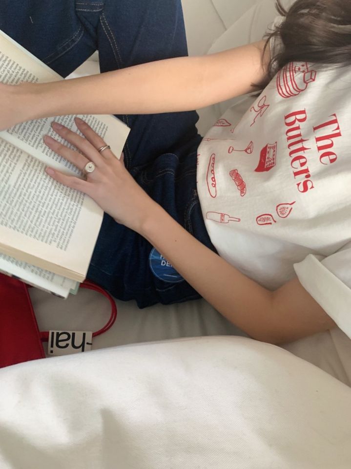 STAY HERE韓國直郵㊣東大門實拍女裝新款休閑時尚25春夏T恤STAY HERET恤