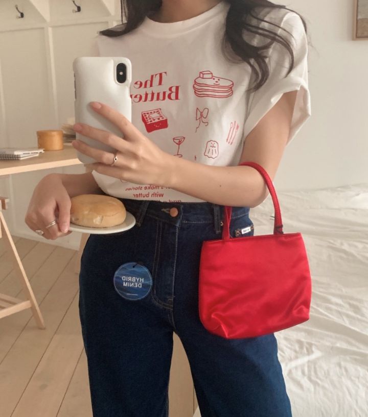 STAY HERE韓國直郵㊣東大門實拍女裝新款休閑時尚25春夏T恤STAY HERET恤