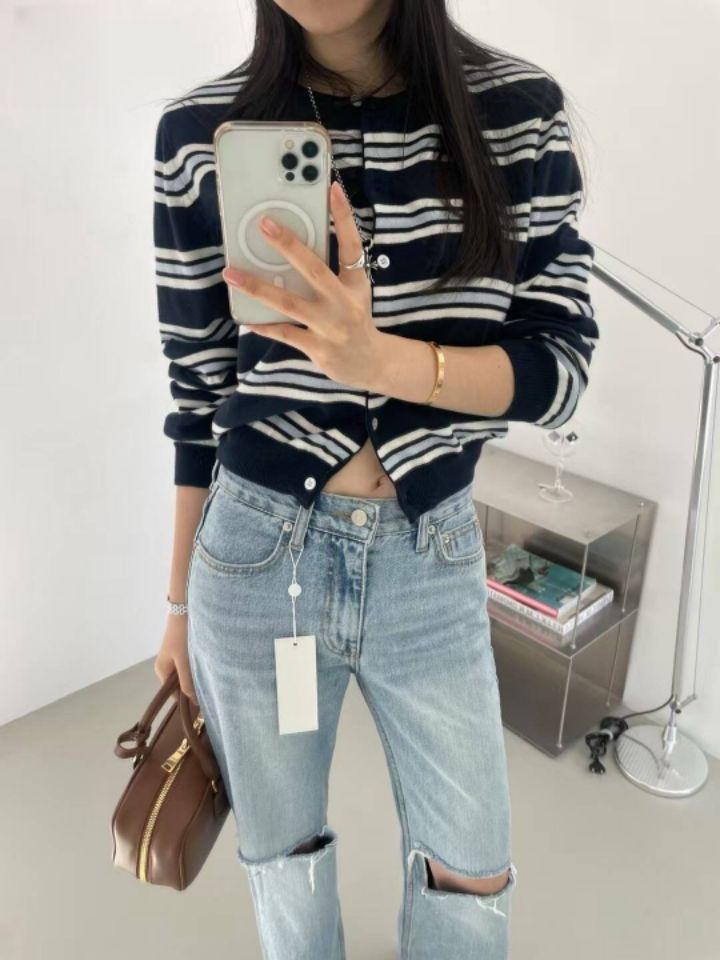 STAY HERE韓國直郵㊣女裝新品人氣熱賣推薦時尚25春夏針織衫STAY HERE針織衫