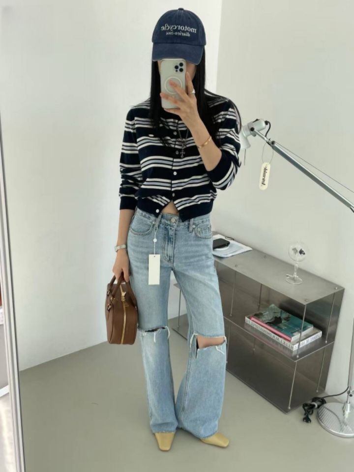 STAY HERE韓國直郵㊣女裝新品人氣熱賣推薦時尚25春夏針織衫STAY HERE針織衫圖色2