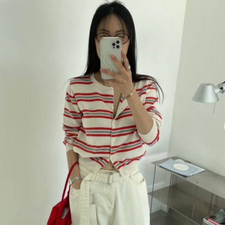 STAY HERE韓國直郵㊣女裝新品人氣熱賣推薦時尚25春夏針織衫STAY HERE針織衫圖色3