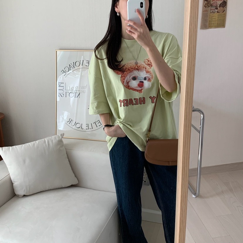 FROMJINI韓國直郵㊣女裝新款時尚人氣推薦休閑熱賣25春夏T恤FROMJINIT恤
