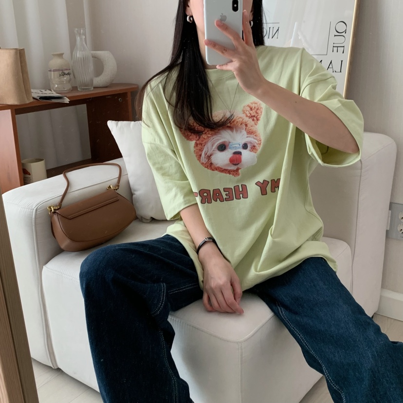 FROMJINI韓國直郵㊣女裝新款時尚人氣推薦休閑熱賣25春夏T恤FROMJINIT恤