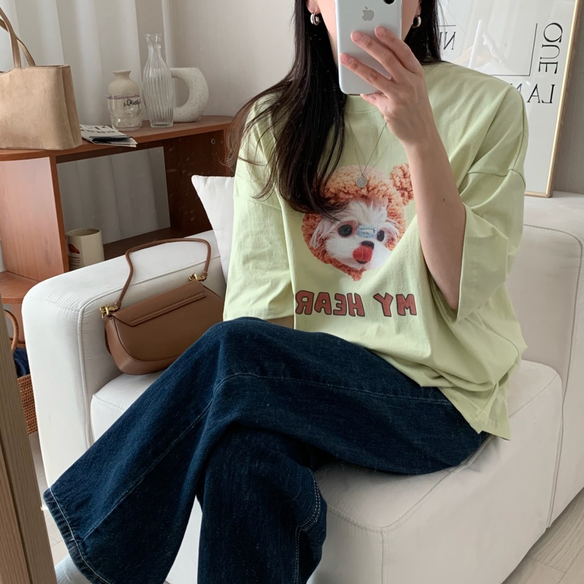 FROMJINI韓國直郵㊣女裝新款時尚人氣推薦休閑熱賣25春夏T恤FROMJINIT恤