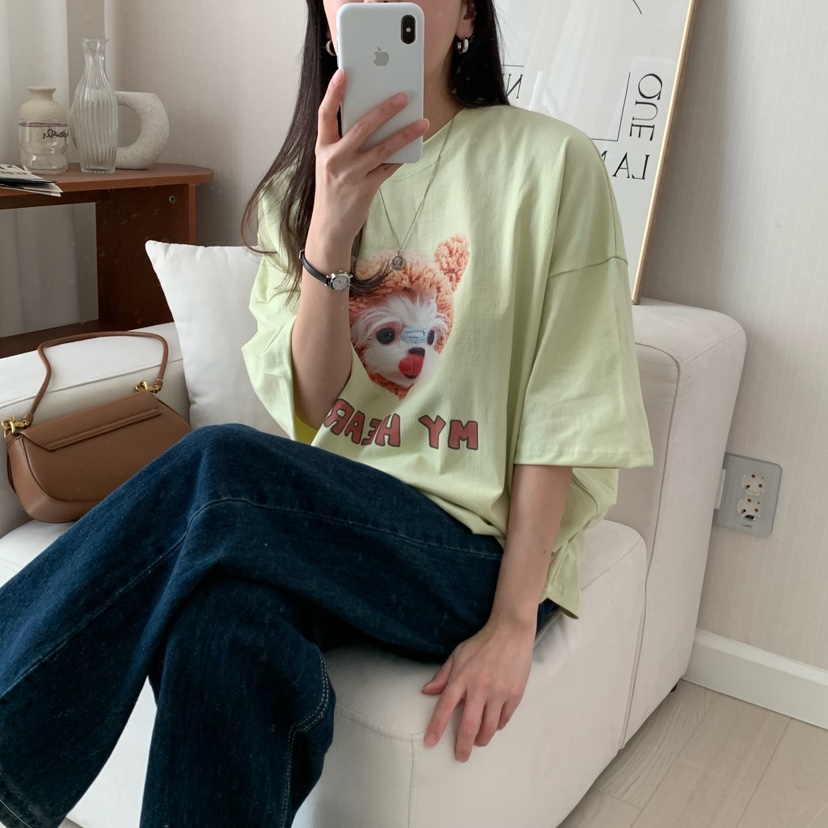 FROMJINI韓國直郵㊣女裝新款時尚人氣推薦休閑熱賣25春夏T恤FROMJINIT恤