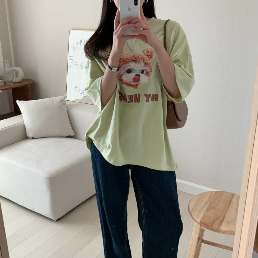 FROMJINI韓國直郵㊣女裝新款時尚人氣推薦休閑熱賣25春夏T恤FROMJINIT恤