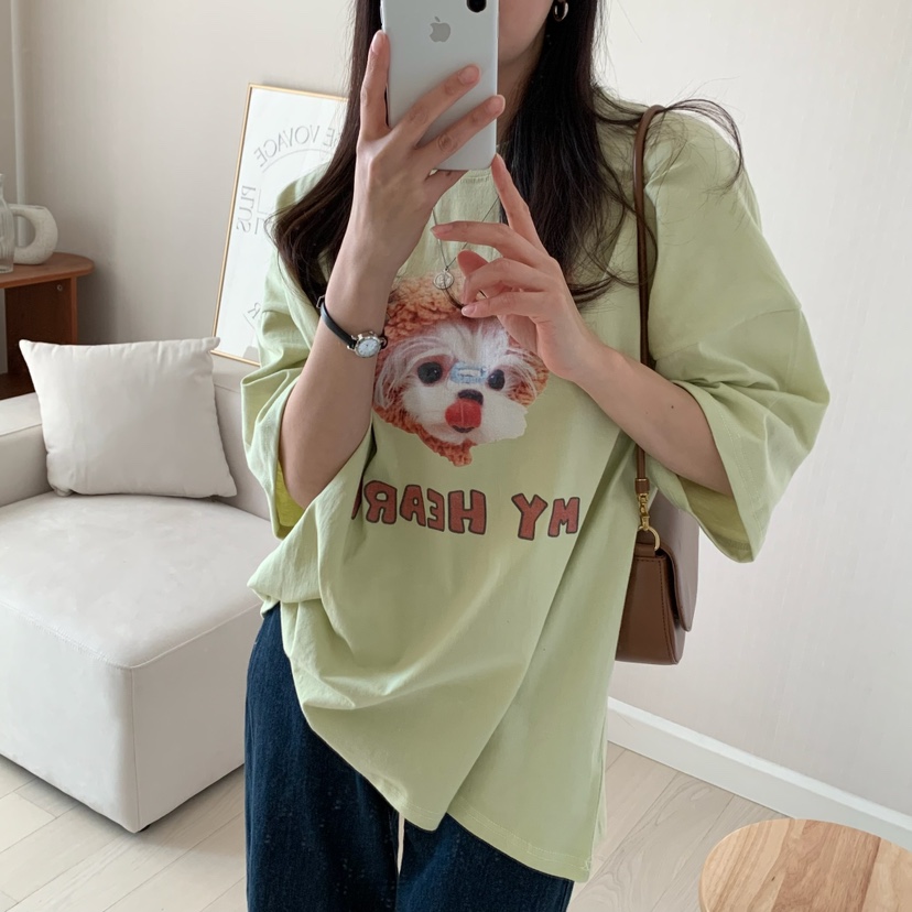 FROMJINI韓國直郵㊣女裝新款時尚人氣推薦休閑熱賣25春夏T恤FROMJINIT恤