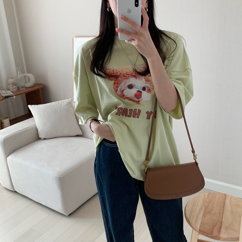 FROMJINI韓國直郵㊣女裝新款時尚人氣推薦休閑熱賣25春夏T恤FROMJINIT恤圖色2