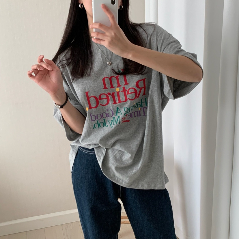 FROMJINI韓國㊣直郵東大門代購女裝新款25春夏推薦休閑人氣T恤FROMJINIT恤