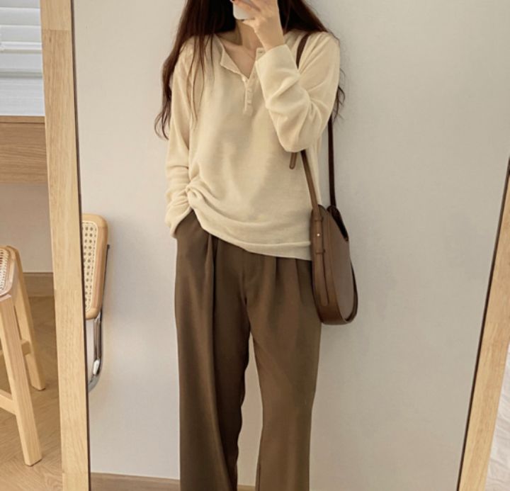 STAY HERE韓國直郵㊣東大門實拍女裝新品人氣熱賣時尚針織衫STAY HERE針織衫