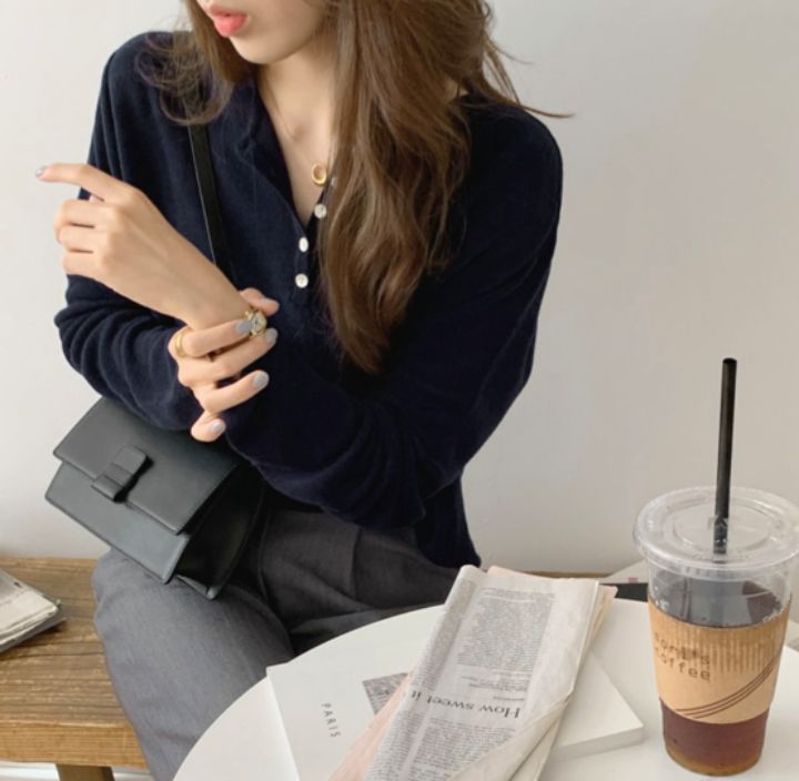 STAY HERE韓國直郵㊣東大門實拍女裝新品人氣熱賣時尚針織衫STAY HERE針織衫
