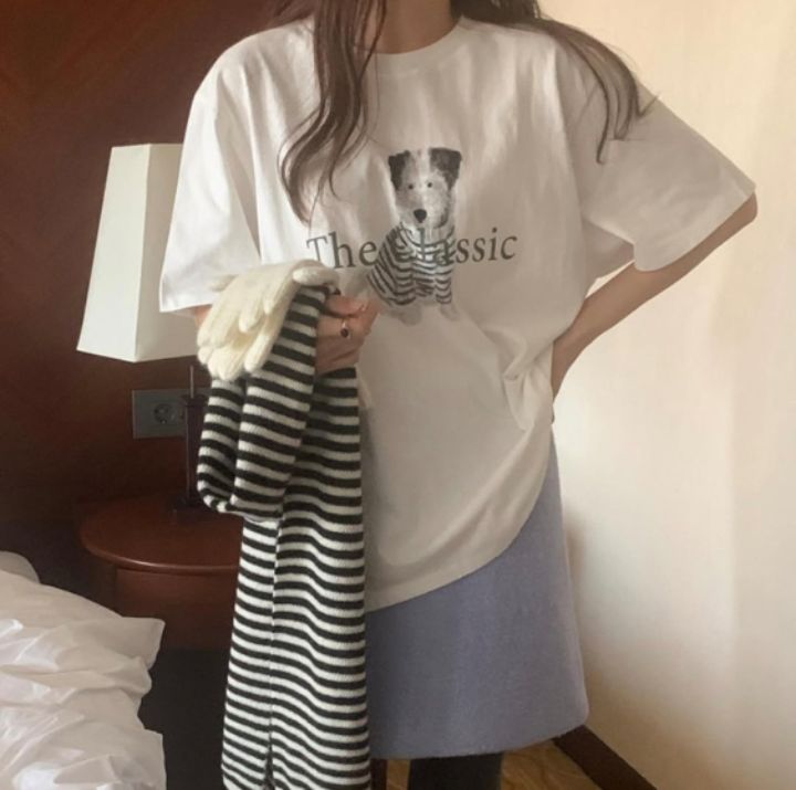 STAY HERE韓國直郵㊣東大門實拍女裝新品人氣推薦25春夏T恤STAY HERET恤