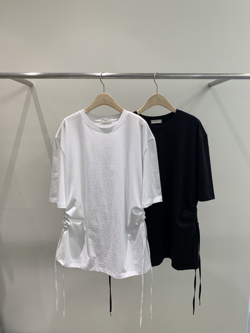 ZITTEN韓國直郵㊣女裝新品休閑推薦時尚人氣25春夏熱賣T恤褶皺ZITTENT恤