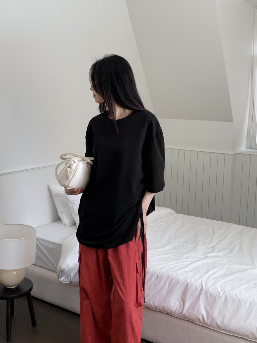 ZITTEN韓國直郵㊣女裝新品休閑推薦時尚人氣25春夏熱賣T恤褶皺ZITTENT恤