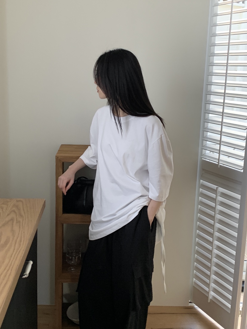 ZITTEN韓國直郵㊣女裝新品休閑推薦時尚人氣25春夏熱賣T恤褶皺ZITTENT恤