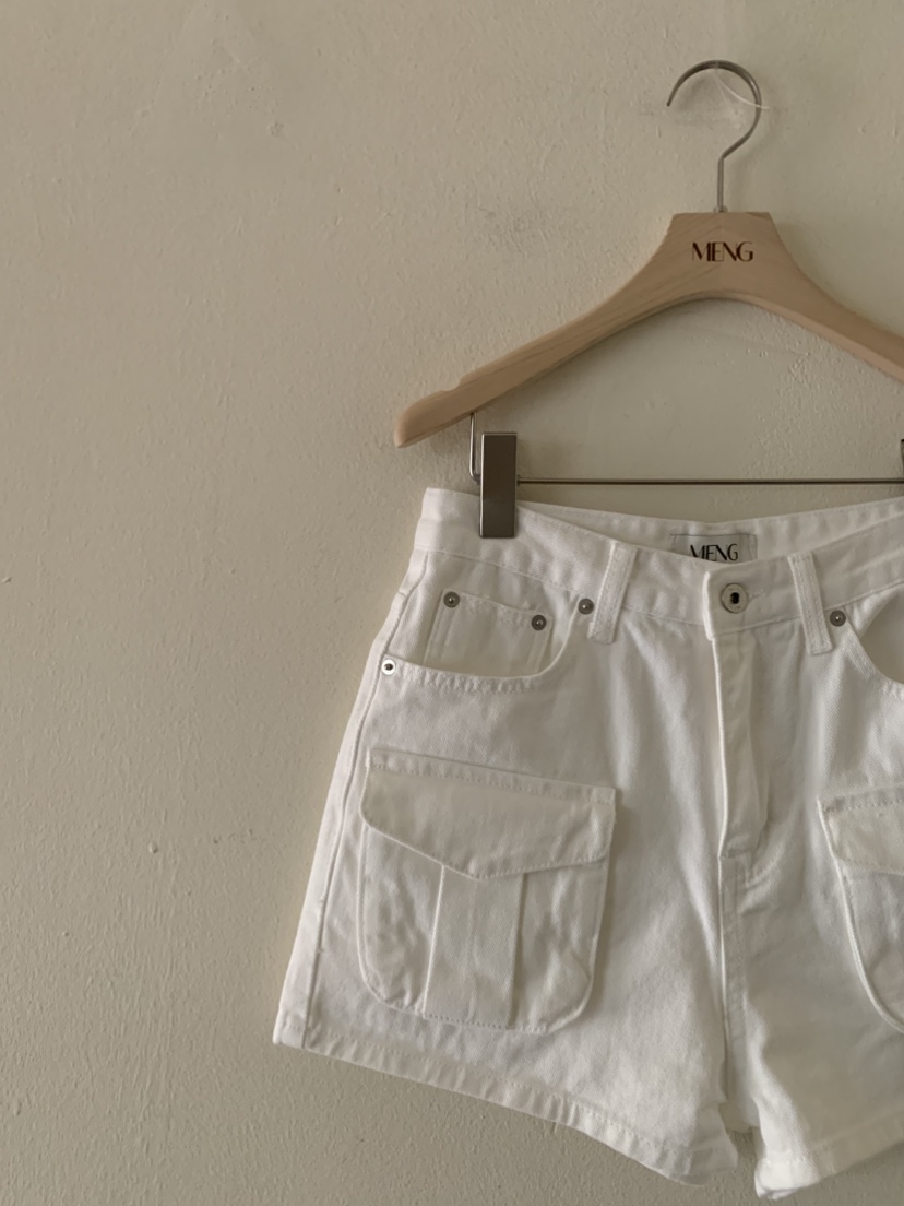 MENG直郵韓國代購㊣女裝新品休閑時尚人氣熱賣推薦短褲口袋MENG短褲