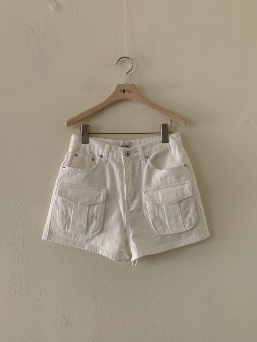 MENG直郵韓國代購㊣女裝新品休閑時尚人氣熱賣推薦短褲口袋MENG短褲圖色1