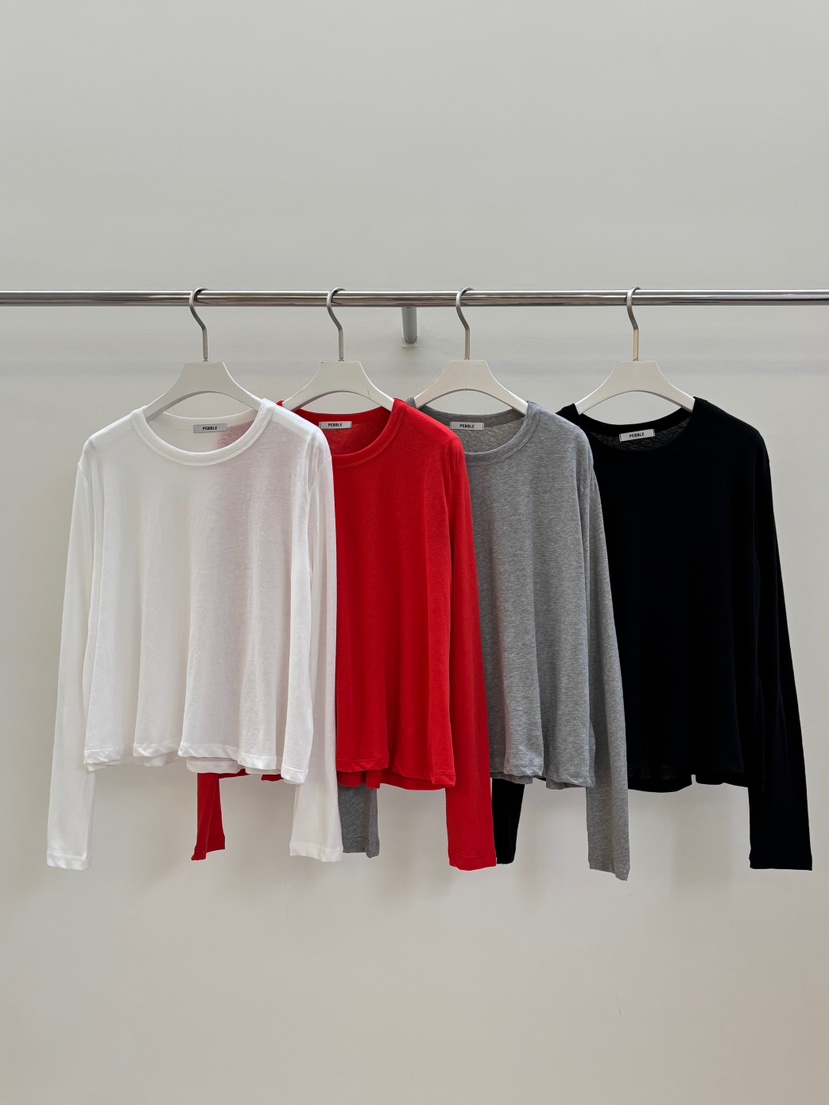 PEBBLE韓國直郵㊣女裝新款休閑熱賣人氣25春夏推薦時尚長袖T恤PEBBLE長袖T恤