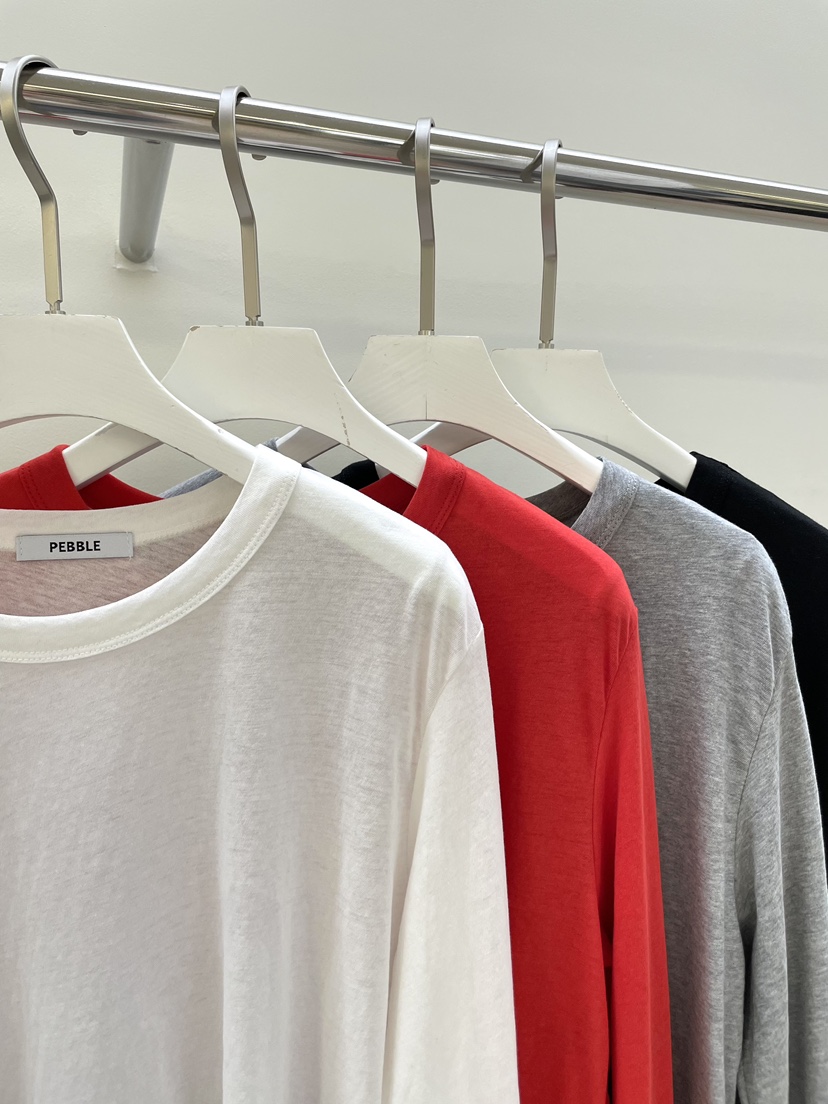 PEBBLE韓國直郵㊣女裝新款休閑熱賣人氣25春夏推薦時尚長袖T恤PEBBLE長袖T恤