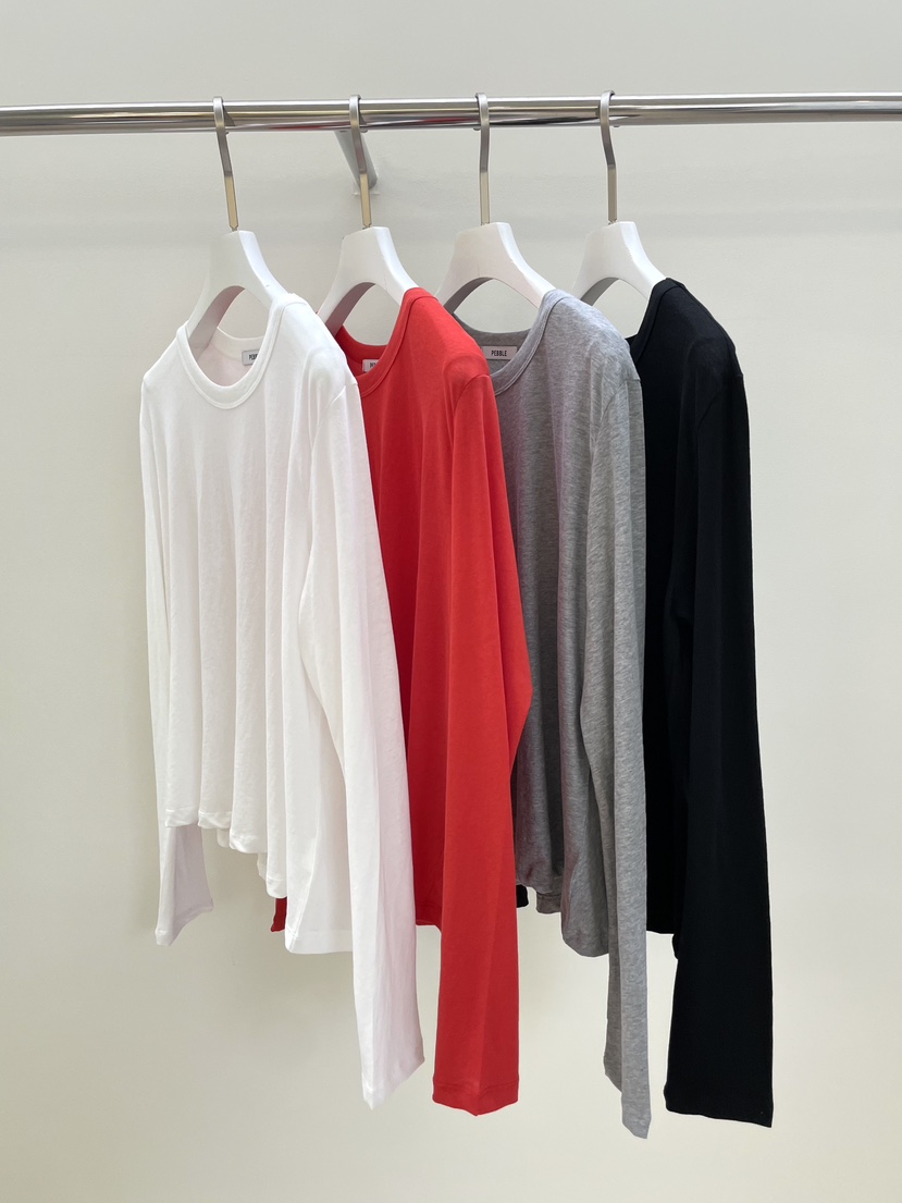 PEBBLE韓國直郵㊣女裝新款休閑熱賣人氣25春夏推薦時尚長袖T恤PEBBLE長袖T恤