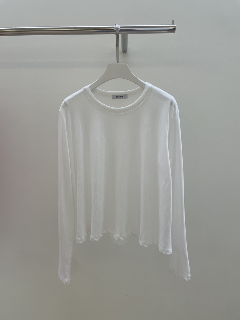 PEBBLE韓國直郵㊣女裝新款休閑熱賣人氣25春夏推薦時尚長袖T恤PEBBLE長袖T恤圖色1