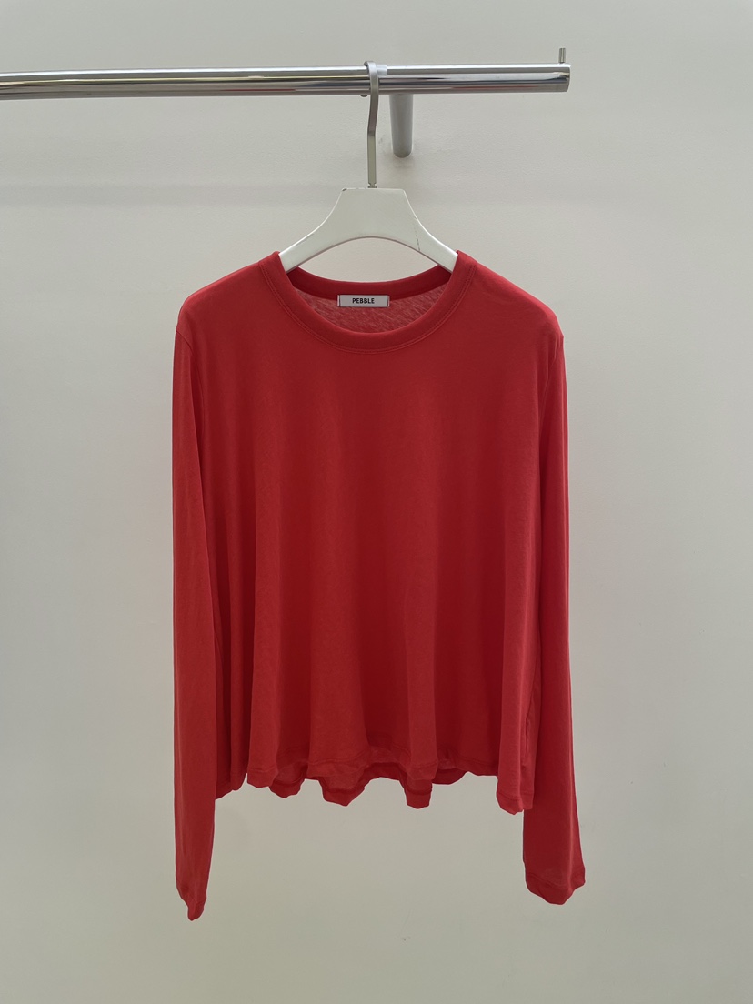 PEBBLE韓國直郵㊣女裝新款休閑熱賣人氣25春夏推薦時尚長袖T恤PEBBLE長袖T恤圖色2
