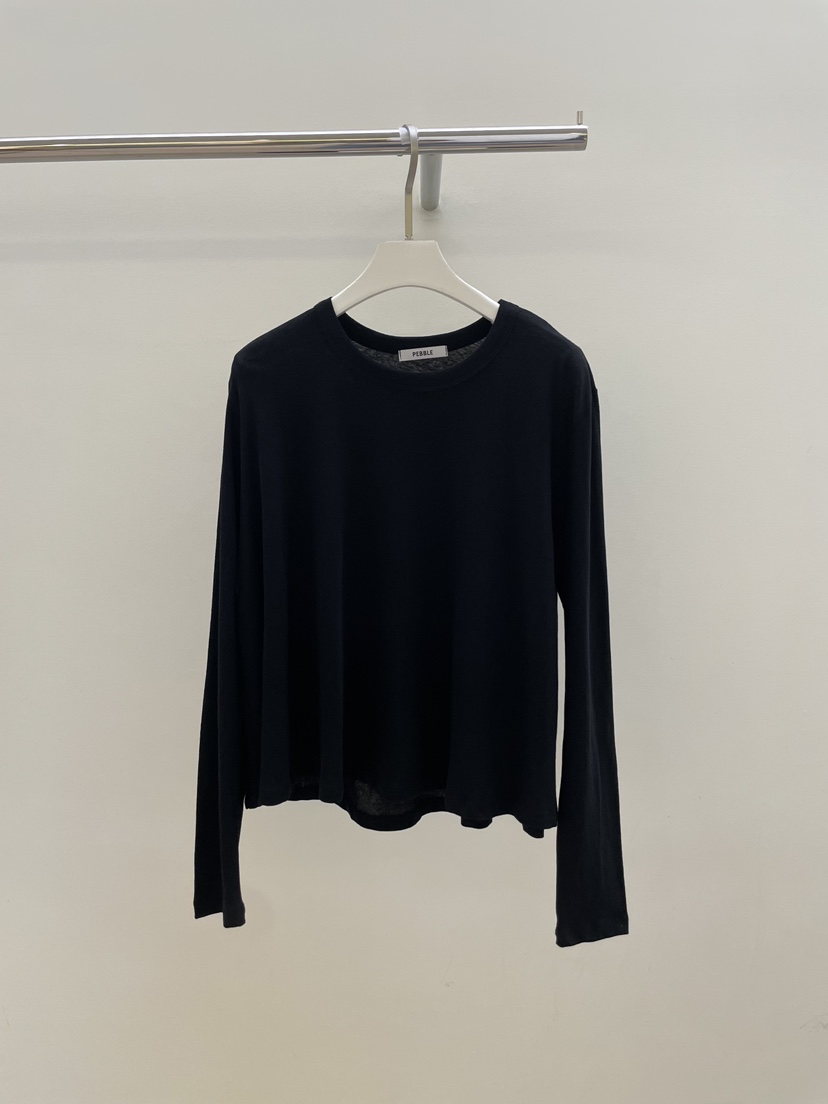 PEBBLE韓國直郵㊣女裝新款休閑熱賣人氣25春夏推薦時尚長袖T恤PEBBLE長袖T恤圖色4