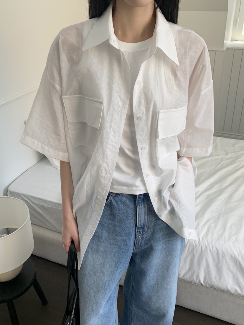 ZITTEN韓國直郵㊣女裝新品25春夏人氣推薦休閑襯衫蕾絲衫透視ZITTEN襯衫/蕾絲衫