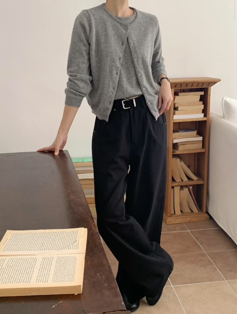 ANSWER直郵韓國代購㊣女裝新款人氣休閑褲不含腰帶男女同款ANSWER休閑褲
