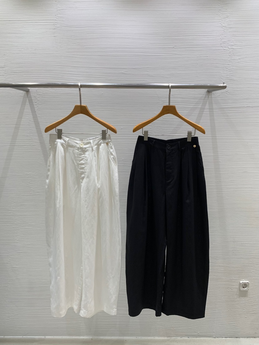 LUCY SALON直郵韓國代購㊣女裝新品推薦時尚25春夏休閑褲亞麻LUCY SALON休閑褲