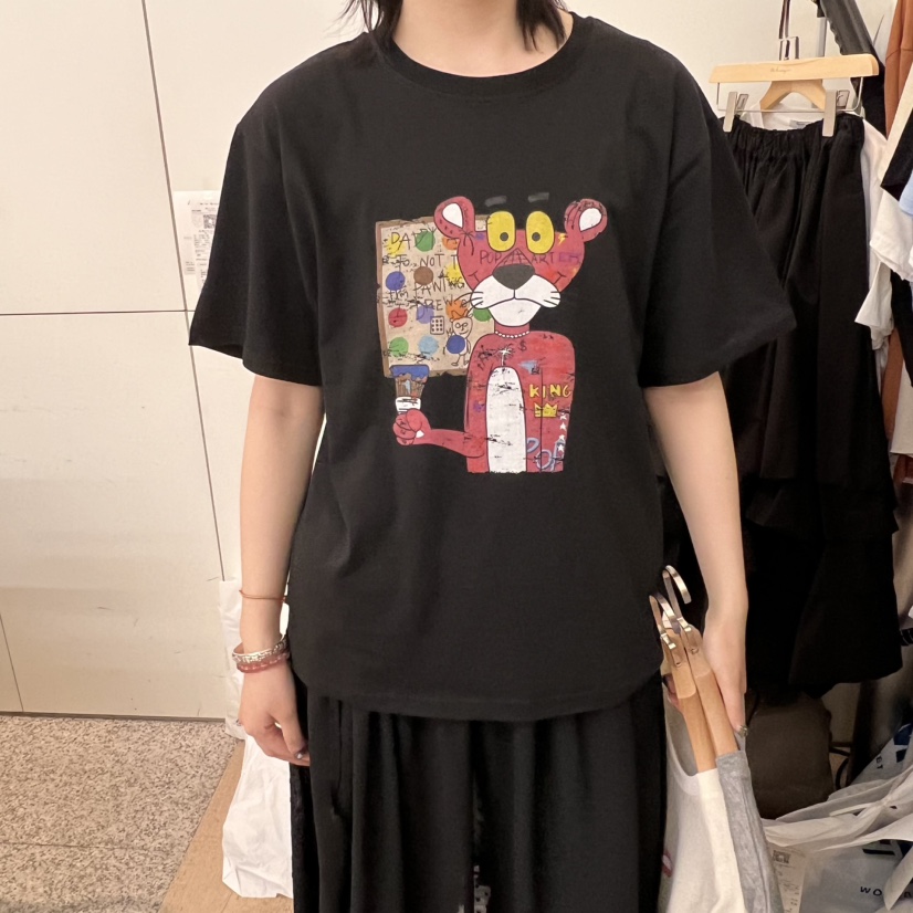 DOHWAJI韓國㊣直郵東大門代購女裝新款25春夏人氣時尚推薦T恤DOHWAJIT恤圖色2