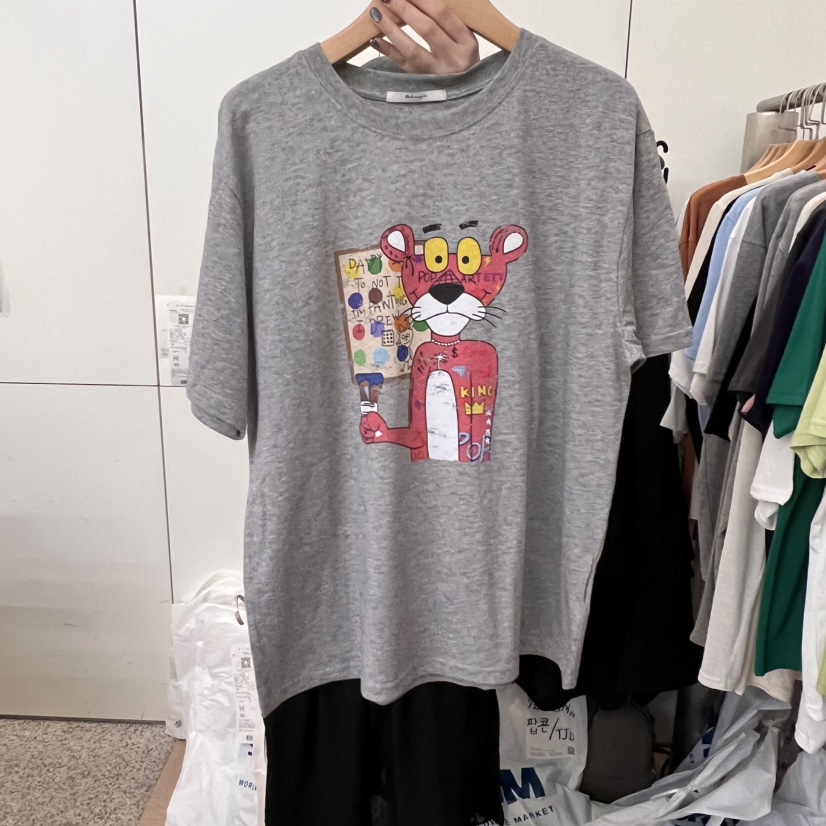 DOHWAJI韓國㊣直郵東大門代購女裝新款25春夏人氣時尚推薦T恤DOHWAJIT恤圖色3