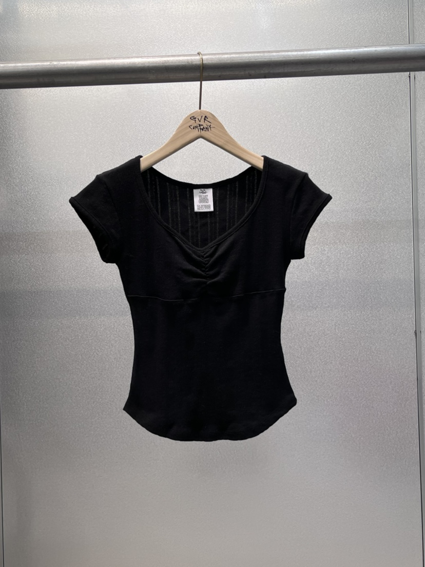 VARY COON直郵韓國代購㊣女裝新品25春夏時尚人氣熱賣休閑T恤GVR-VARY COONT恤圖色4