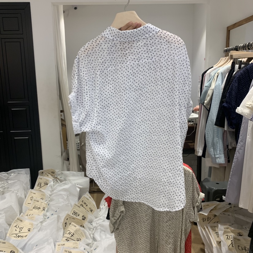 VENIR-a韓國直郵㊣女裝新款25春夏休閑時尚人氣襯衫蕾絲衫VENIR-a襯衫/蕾絲衫