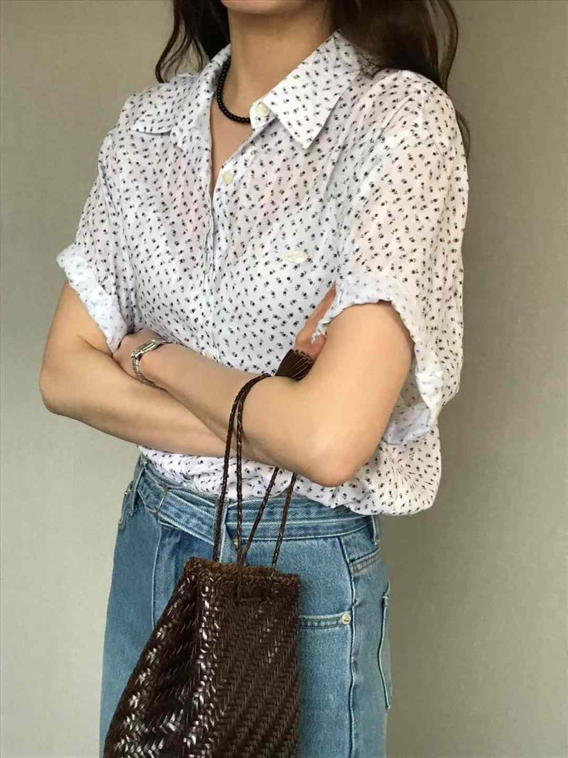 VENIR-a韓國直郵㊣女裝新款25春夏休閑時尚人氣襯衫蕾絲衫VENIR-a襯衫/蕾絲衫