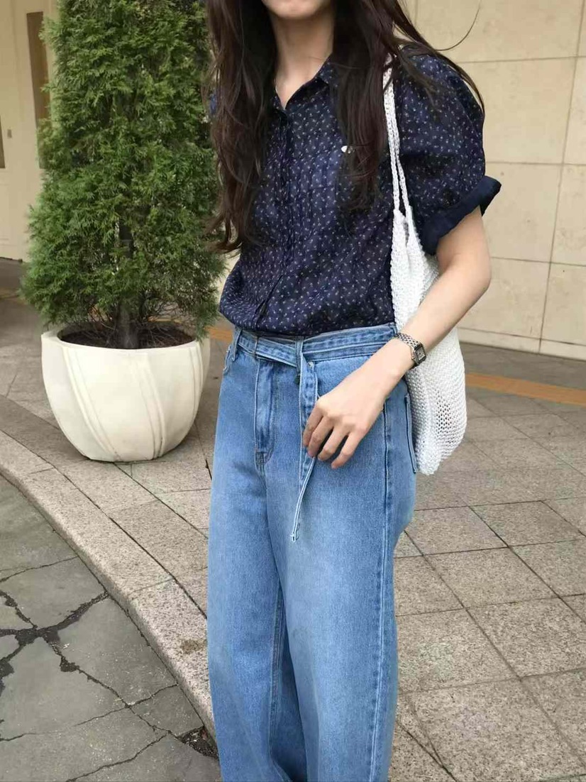 VENIR-a韓國直郵㊣女裝新款25春夏休閑時尚人氣襯衫蕾絲衫VENIR-a襯衫/蕾絲衫