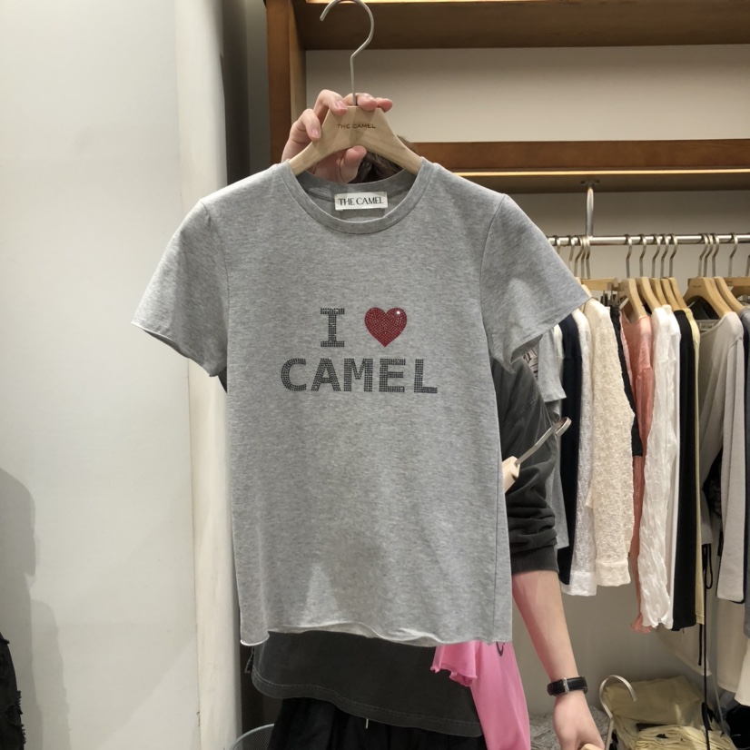 THE CAMEL韓國㊣直郵東大門代購女裝新款休閑T恤the came_l 家T恤圖色3